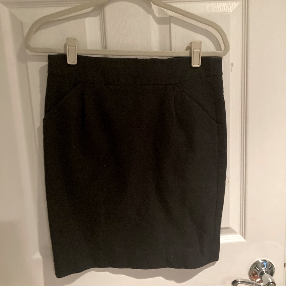 J Crew Black Pencil Skirt